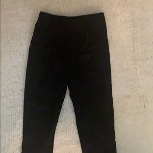 Black Corduroy Pants with Elastic Waist
